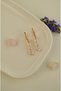 Stone Dangle Waterway Earrings |   Mini Hoop Zircon Stone Rose Gold Earrings - 5