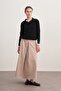 Women's Polo Neck Viscose Knitwear Sweater Black - 3