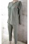 Cotton Women's Pajama Set Green - 3