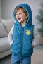 Baby Boy Hooded Inflatable Vest with Dinosaur Pattern and Warm Keeping Technology - 3