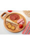 Solid Wood Round Serving & Presentation Plate – Natural Wood Serving Plate with Handle 24 cm - 4