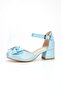 Princess Model Glittery Stone Girls' Heeled Shoes - Ankle Strap - 5