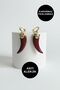 Women's Anti-Allergic Tarnish-Resistant Waterproof Dangle Red Stone Gold Steel Brand Earrings Models - 2