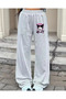 Kuromi Printed Wide Leg Sweatpants for Girls