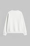 Sassy Corset Printed Hoodless Relaxed Fit Women's White Sweatshirt - 2