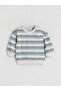 Crew Neck Striped Baby Boy Sweatshirt and Sweatpants (W5) - 2