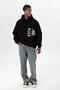 Detailed label Oversized black sweatshirt