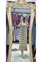 Striped Polo Collar Dress - 4