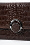 100% Genuine Leather Women's Clutch Brown Hand and Shoulder Bag - Handmade Italian Style Chain Strap Model - 5
