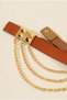 Chain Detailed Women's Belt Dress Belt Shirt Belt Waist Belt Elastic Belt - 3