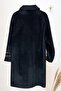 Buttoned Fur Coat with Chain Detail on the Sleeve - 5