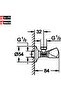 Grohe Angle Valve Heavy Duty for Bathroom Fixtures Sinks 1/2 inch 2PCS - 4