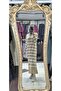 Striped Polo Collar Dress - 2