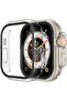 2 Pack Hard PC Case Built in Tempered Glass Compatible with 49mm Apple Watch Ultra