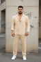 Men's Trend Summer Comfortable Fit Wrinkle-Resistant Fabric Long Sleeve Shirt and Pants Set