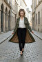 Olive Green 100% Cotton Gabardine Long (110cm) Lined Belted Women's Trench Coat 1111 - 5