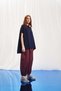 Navy Blue Open Back Linen Blouse 17270 - 5