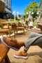 Yg173 Velluto Men's Casual Lace-Up Velvet Fabric Sports Sneaker Shoes Kkbt - Tan - 3