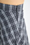 Women's Gray Long Plaid Skirt - 3