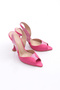 02 Women's Silver Stone Goblet Heeled Shoes - 2