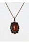 Natural Stone Star Natural Stone Flower Patterned Authentic Women's Necklace with 45 cm Chain Euk31Y - 3