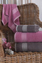 4-Piece Women's Men's Bath Towel Set Oscar Plum Antacid - 5