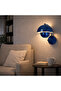 Dekor Metal E/14 Lampholder Glossy Blue Sconce Modern Living Room Bedroom Wall Lamp,Eylul-15683-C
