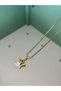 Star Necklace |   Gold Color Zircon Stone Double Layer Steel Necklace |   Snake Chain Star Necklace - 4