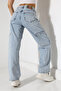 Light blue wide leg jean pants - 4