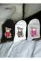 3 Pairs Black White Gray College Socks Socks Furry Cute Bear Teddy Bear Socks - 5