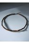 Wooden Bamboo Beaded Brown Men's Necklace Antique Yellow Bijouterie Beaded Bohemian Design - 6