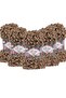 Fine Small Looped Hand Knitting Yarn 5-Pack - 329 Milky Brown - 100 Gr. 14.5 Meters. Finger Knitting Yarn