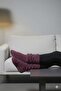 Wellsoft Plush Knee High Home Socks Long Socks Booties Winter Unisex Purple - 6