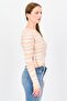 Women Asymmetrical Neckline One Sleeve Stripe Top, Multicolor - 3
