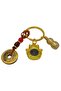 Maneki Neko Brass Keychain with Rotating Wheel Triple Luck Figure Noprnc02 - 5
