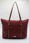 Women's Burgundy Large Size Satin Fabric Large Internal Volume Lined Hand, Arm and Shoulder Bag - 2