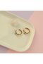 Blue Stone Hoop Earrings – Stylish Design with Sequential Zircon Stone Detail - 5