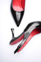 Lidya Black Patent Leather 8 cm Heel Pointed-Toe Open-Back Stiletto Women's Shoes. - 2