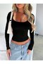 Women's Long Sleeve Low Neckline Combed Cotton Bodysuit