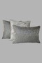 Cushion Cover Patterned Jacquard & Velvet Set - Double-Sided with Piping 45X45 and 35X50 cm Earth Tone - 8