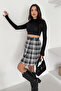 Women's Pleated Plaid Mini Skirt – Grunge Charm - 5