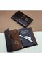 Black Leaf Leather Souvenir Notebook with White Gel Pen – Stylish Gift