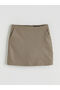 Standard Fit Houndstooth Patterned Shorts Skirt - 5