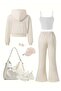 New York 1989 3-Piece Beige Girls' Comfortable Set - 2