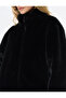 Suni Faux Fur Coat Zippered Long Sleeve Mock Neck - 5