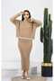 Women's Crop Sweater and Corded Fabric Dress Two-Piece Set - 100% Cotton - Hijab Clothing -