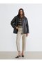 Beige waist belted slim fit women's pleated pants from plus-store