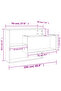 Wall Shelf Concrete Grey 104x20x58.5 cm Engineered Wood - 3