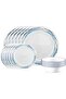 18 PCS DINNER SET OCEAN BLUE