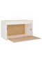 Wall Cabinet White 60x30x35 cm Solid Pinewood - 6